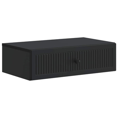 Tavolino da Parete Laterale Nero 59 x 34,5 x 17 cm