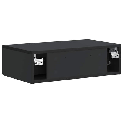 Tavolino da Parete Laterale Nero 59 x 34,5 x 17 cm | homemem39