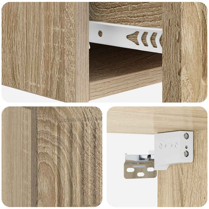 Tavolino da Parete Laterale Rovere Sonoma 59 x 34,5 x 17 cm - homemem39