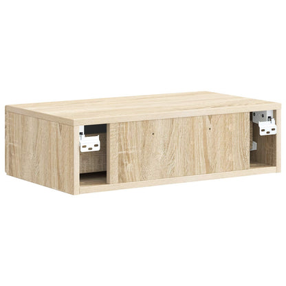 Tavolino da Parete Laterale Rovere Sonoma 59 x 34,5 x 17 cm - homemem39