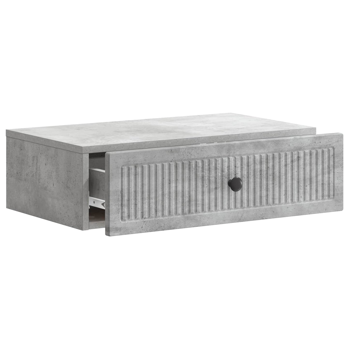 Tavolino da Parete Laterale Grigio Cemento 59 x 34,5 x 17 cm | homemem39