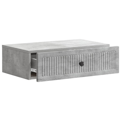 Tavolino da Parete Laterale Grigio Cemento 59 x 34,5 x 17 cm | homemem39