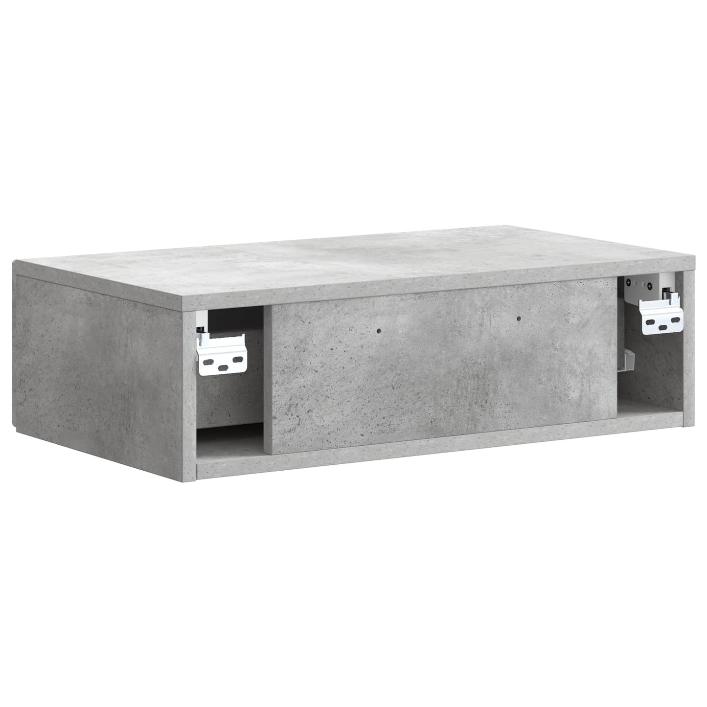 Tavolino da Parete Laterale Grigio Cemento 59 x 34,5 x 17 cm | homemem39