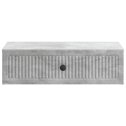 Tavolino da Parete Laterale Grigio Cemento 59 x 34,5 x 17 cm | homemem39