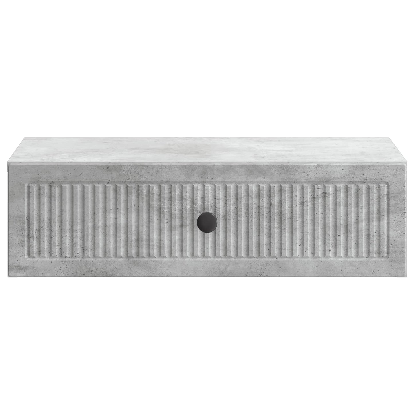 Tavolino da Parete Laterale Grigio Cemento 59 x 34,5 x 17 cm