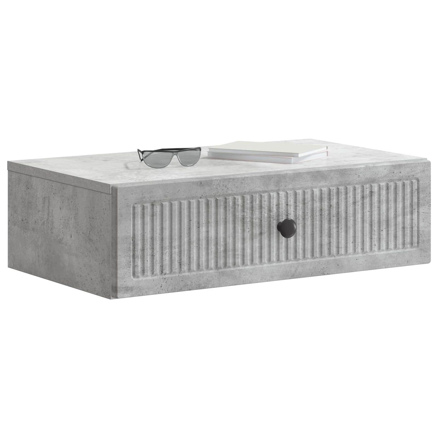 Tavolino da Parete Laterale Grigio Cemento 59 x 34,5 x 17 cm | homemem39