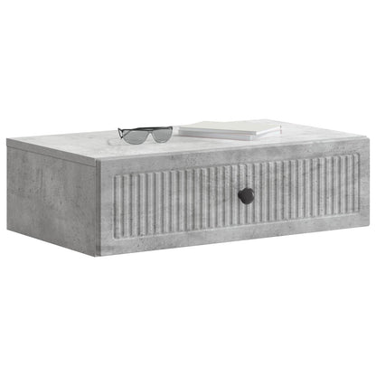 Tavolino da Parete Laterale Grigio Cemento 59 x 34,5 x 17 cm
