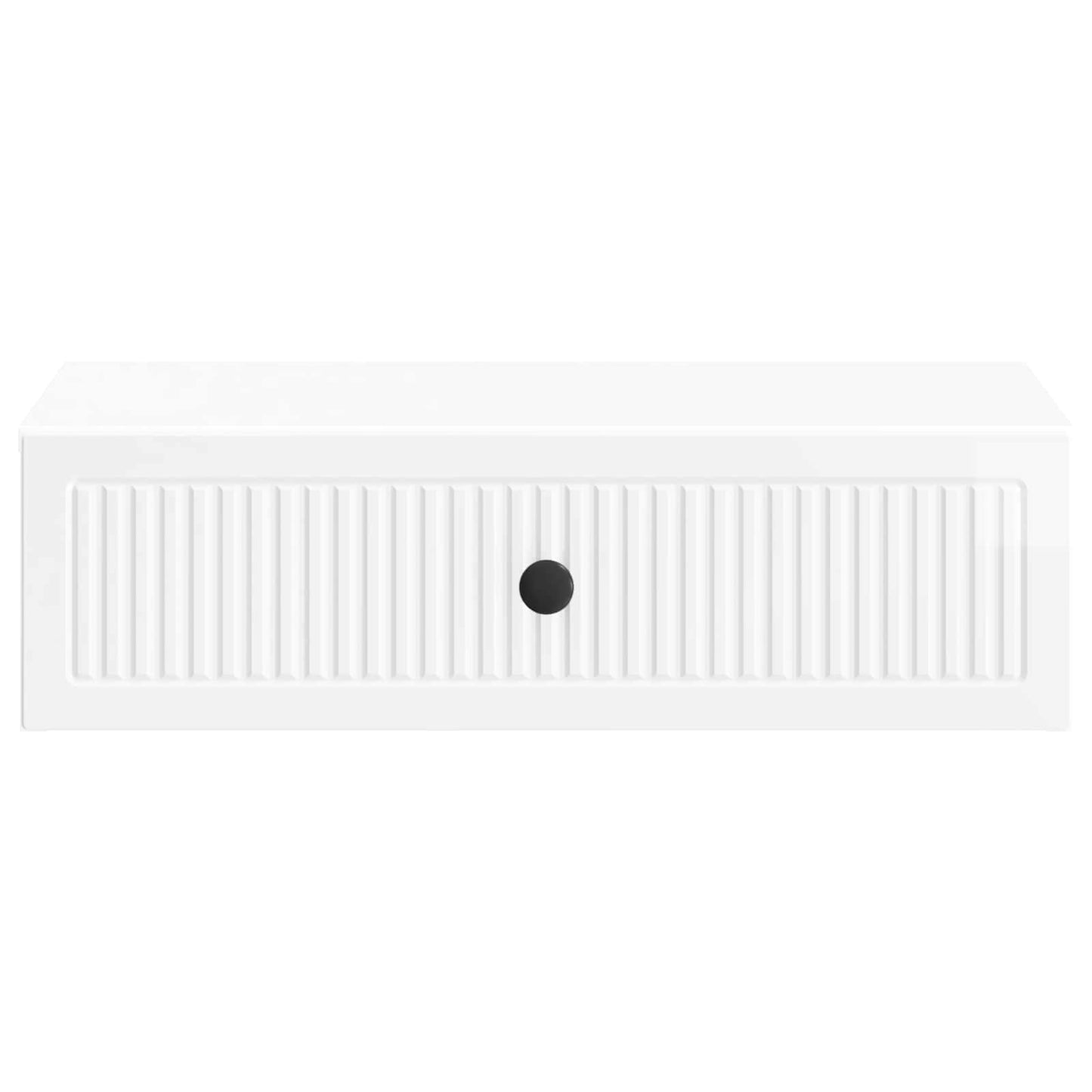 Tavolino da Parete Laterale Bianco Lucido 59 x 34,5 x 17 cm | homemem39