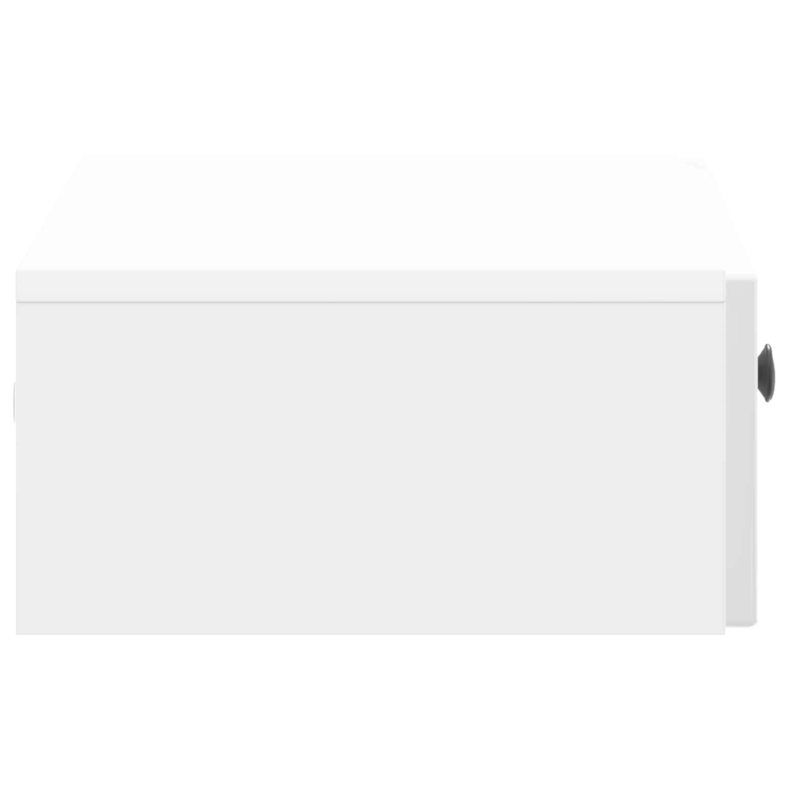Tavolino da Parete Laterale Bianco Lucido 59 x 34,5 x 17 cm | homemem39