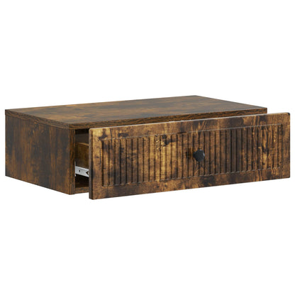 Tavolino da Parete Laterale Rovere Fumo 59 x 34,5 x 17 cm | homemem39