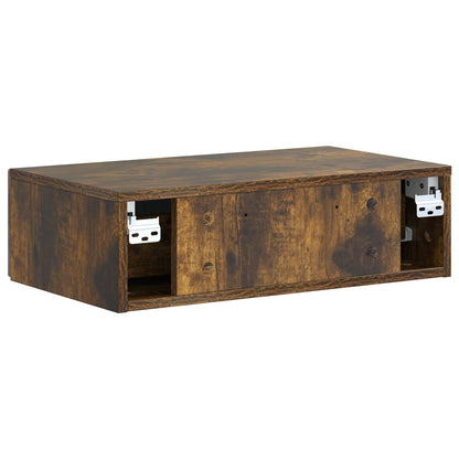 Tavolino da Parete Laterale Rovere Fumo 59 x 34,5 x 17 cm | homemem39