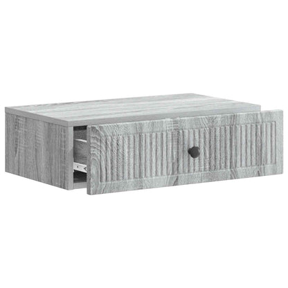 Tavolino da Parete Laterale Grigio Sonoma 59 x 34,5 x 17 cm | homemem39