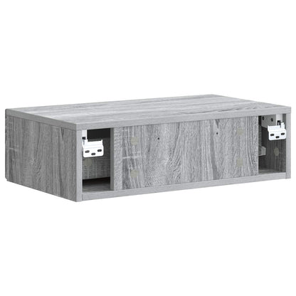 Tavolino da Parete Laterale Grigio Sonoma 59 x 34,5 x 17 cm | homemem39