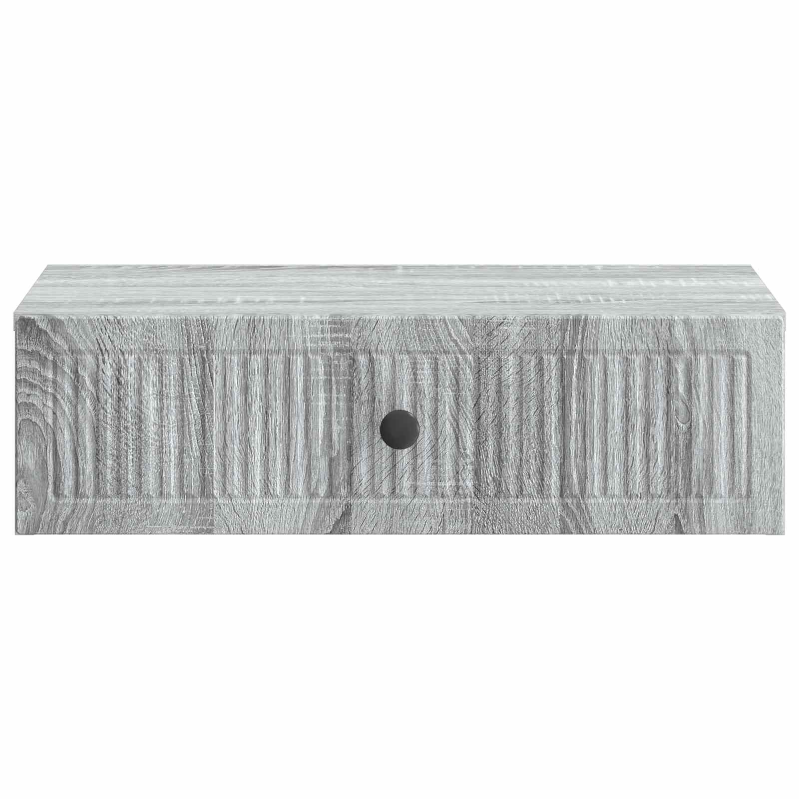 Tavolino da Parete Laterale Grigio Sonoma 59 x 34,5 x 17 cm | homemem39