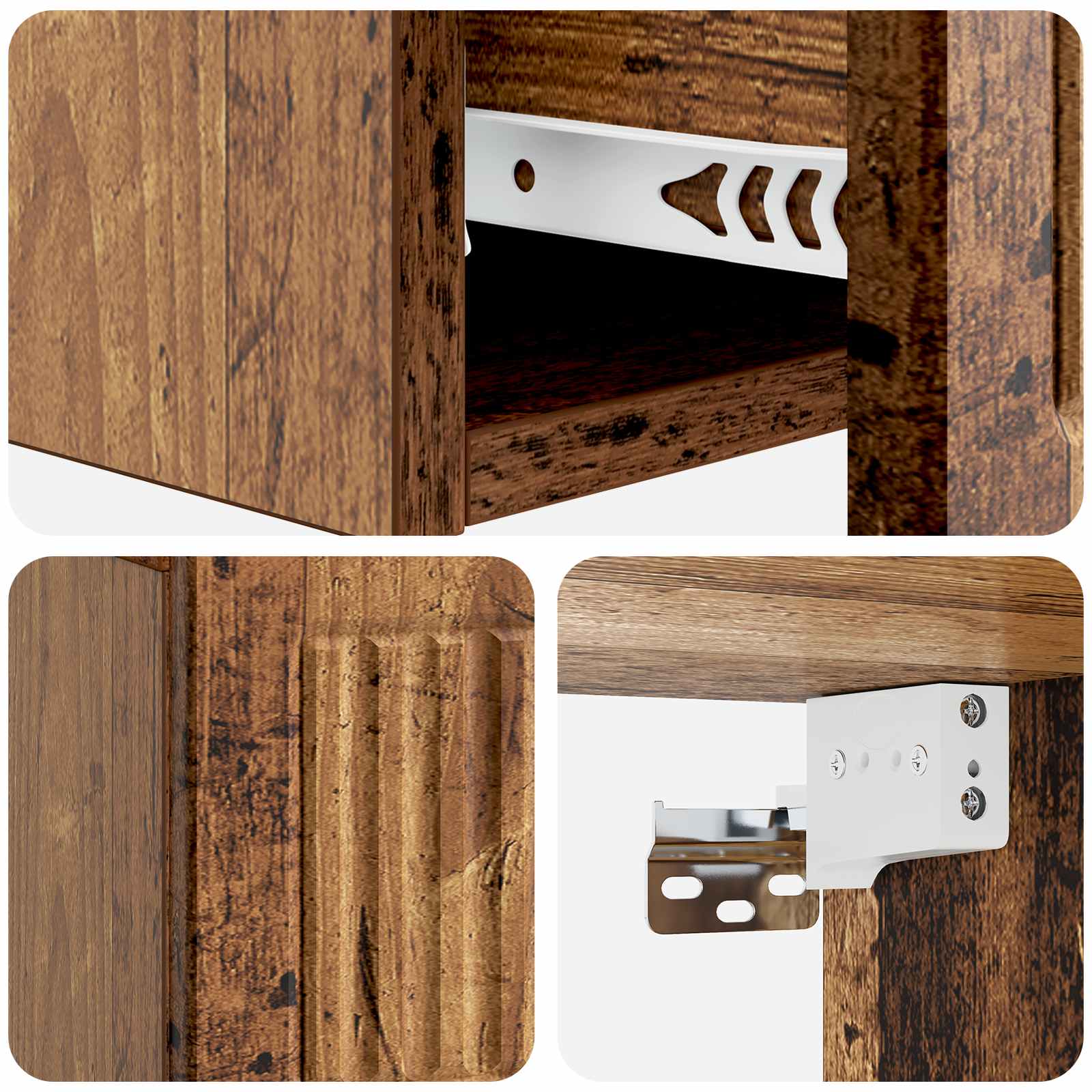 Tavolino da Parete Laterale Legno antico 59 x 34,5 x 17 cm | homemem39