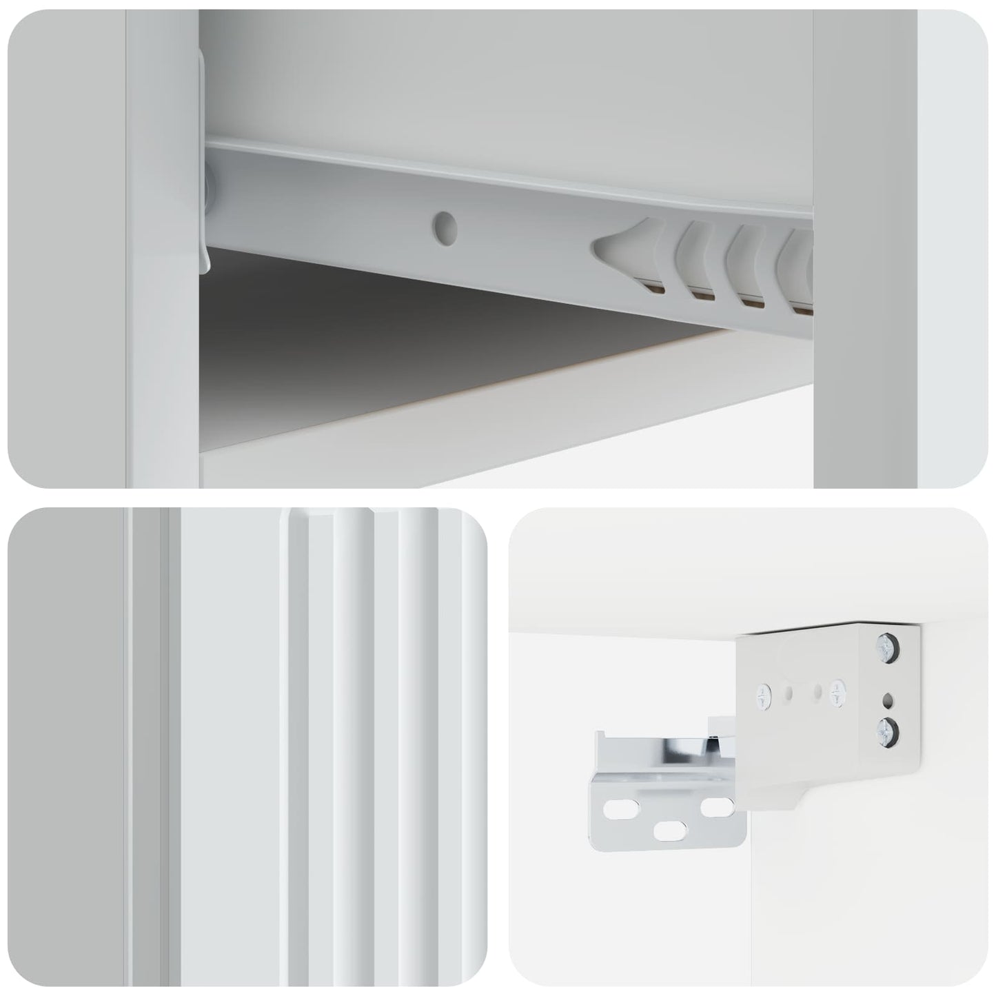 Tavolino da Parete Laterale Bianco 87,5 x 34,5 x 17 cm | homemem39