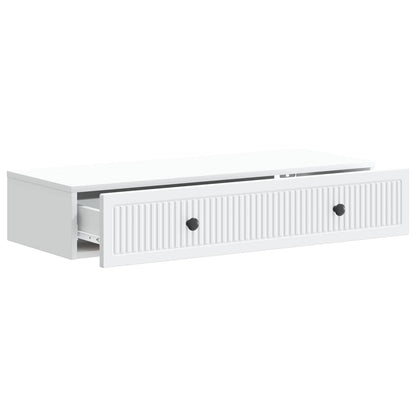 Tavolino da Parete Laterale Bianco 87,5 x 34,5 x 17 cm