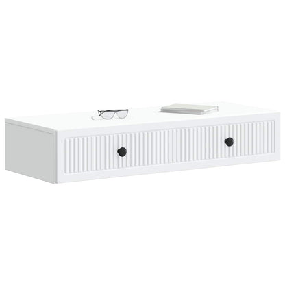 Tavolino da Parete Laterale Bianco 87,5 x 34,5 x 17 cm