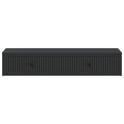 Tavolino da Parete Laterale Nero 87,5 x 34,5 x 17 cm | homemem39