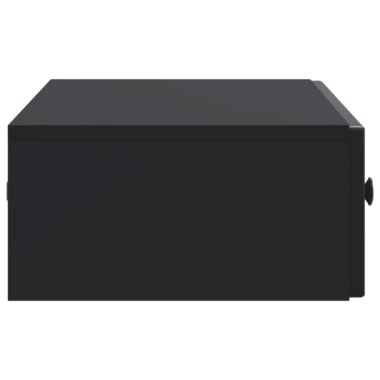 Tavolino da Parete Laterale Nero 87,5 x 34,5 x 17 cm