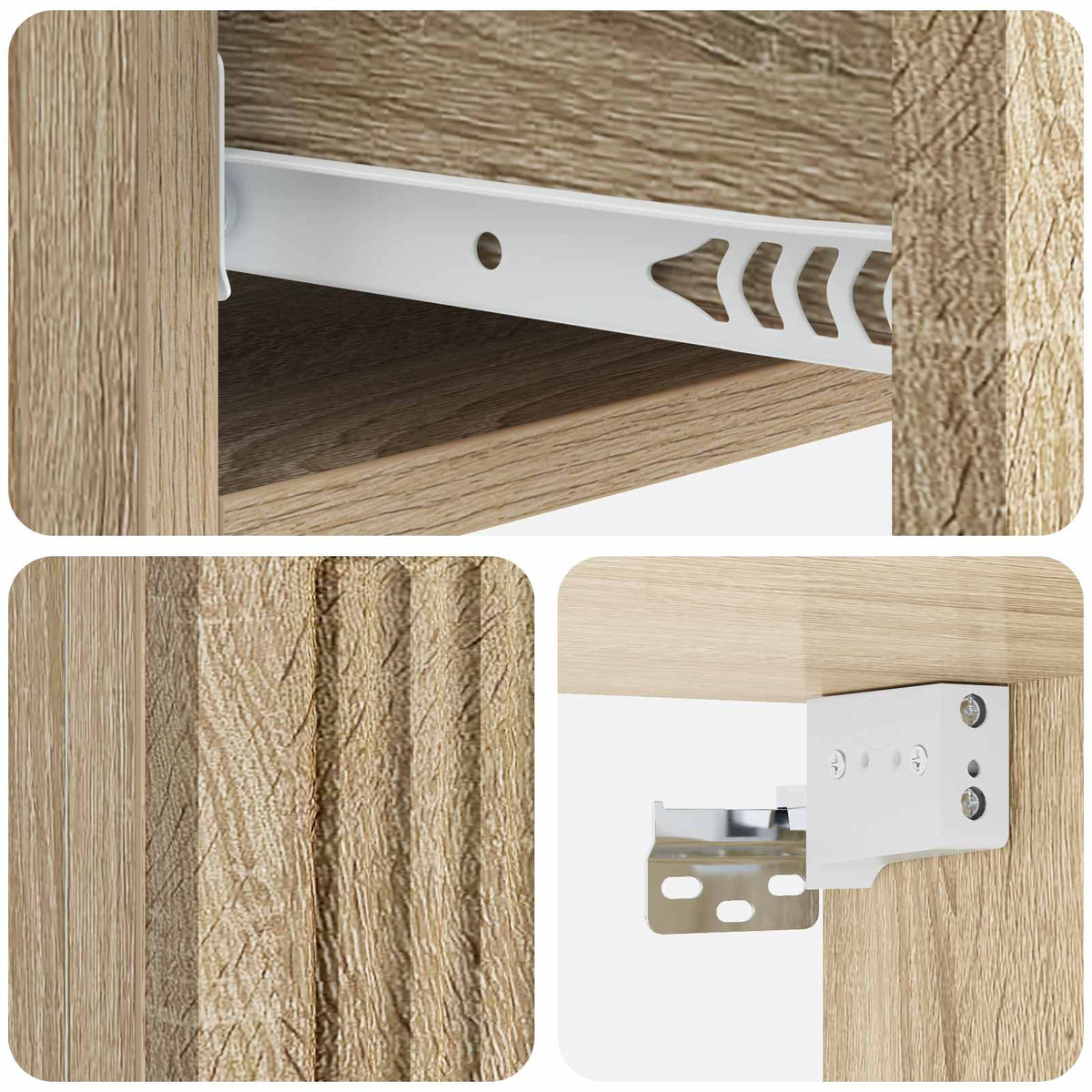 Tavolino da Parete Laterale Rovere Sonoma 87,5 x 34,5 x 17 cm - homemem39