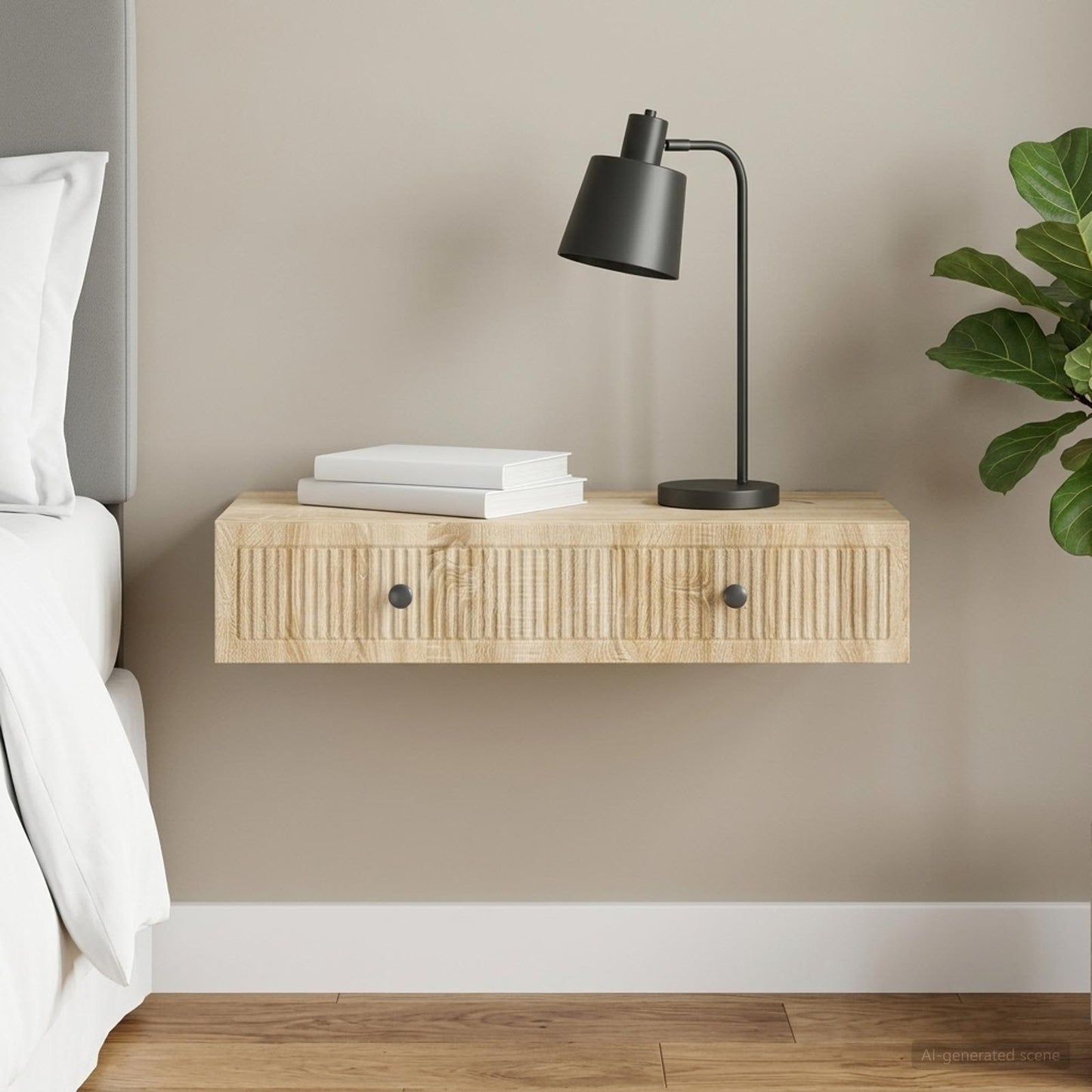 Tavolino da Parete Laterale Rovere Sonoma 87,5 x 34,5 x 17 cm - homemem39