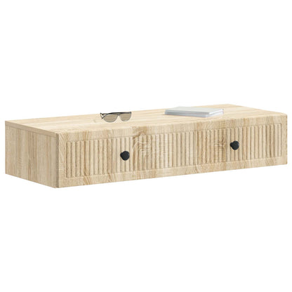 Tavolino da Parete Laterale Rovere Sonoma 87,5 x 34,5 x 17 cm - homemem39