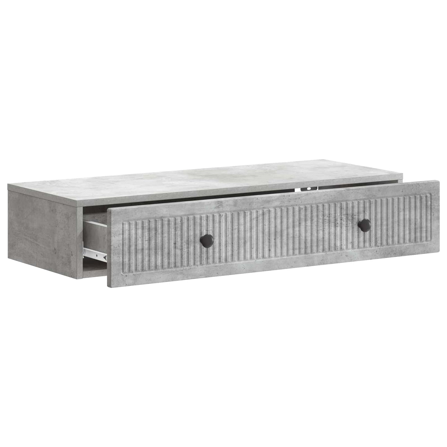 Tavolino da Parete Laterale Grigio Cemento 87,5 x 34,5 x 17 cm
