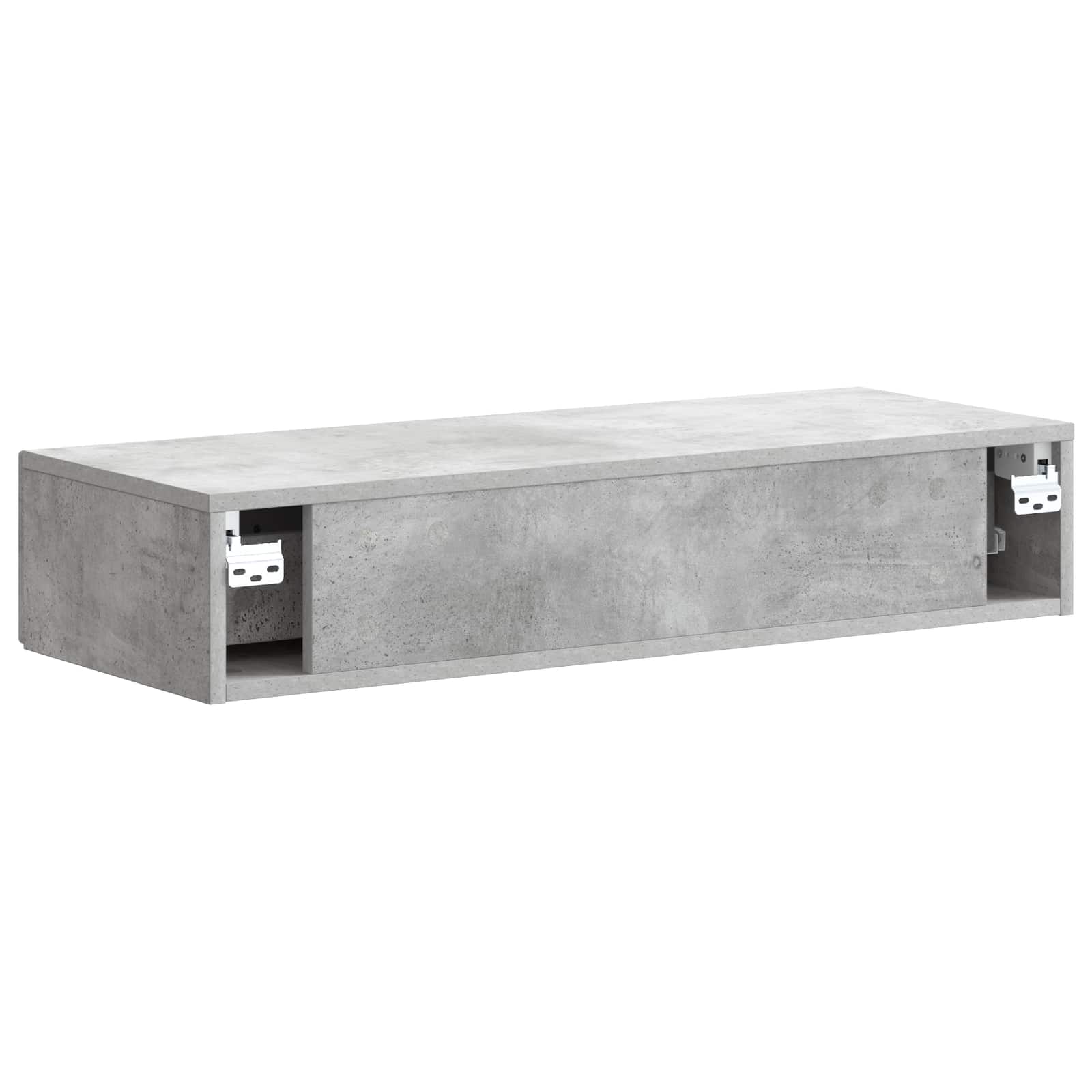 Tavolino da Parete Laterale Grigio Cemento 87,5 x 34,5 x 17 cm | homemem39