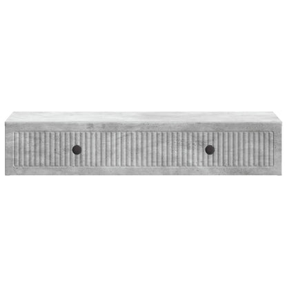 Tavolino da Parete Laterale Grigio Cemento 87,5 x 34,5 x 17 cm