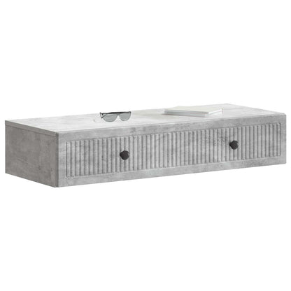 Tavolino da Parete Laterale Grigio Cemento 87,5 x 34,5 x 17 cm | homemem39