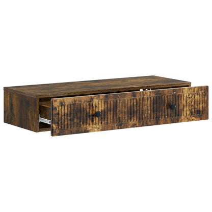 Tavolino da Parete Laterale Rovere Fumo 87,5 x 34,5 x 17 cm | homemem39
