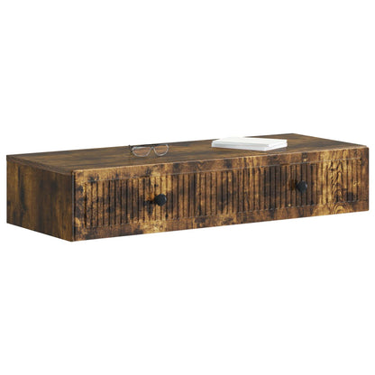 Tavolino da Parete Laterale Rovere Fumo 87,5 x 34,5 x 17 cm | homemem39