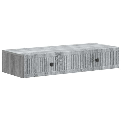 Tavolino da Parete Laterale Grigio Sonoma 87,5 x 34,5 x 17 cm | homemem39