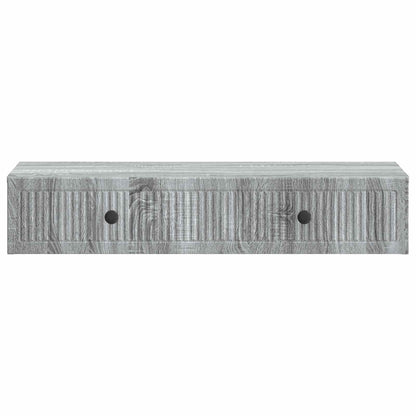 Tavolino da Parete Laterale Grigio Sonoma 87,5 x 34,5 x 17 cm | homemem39
