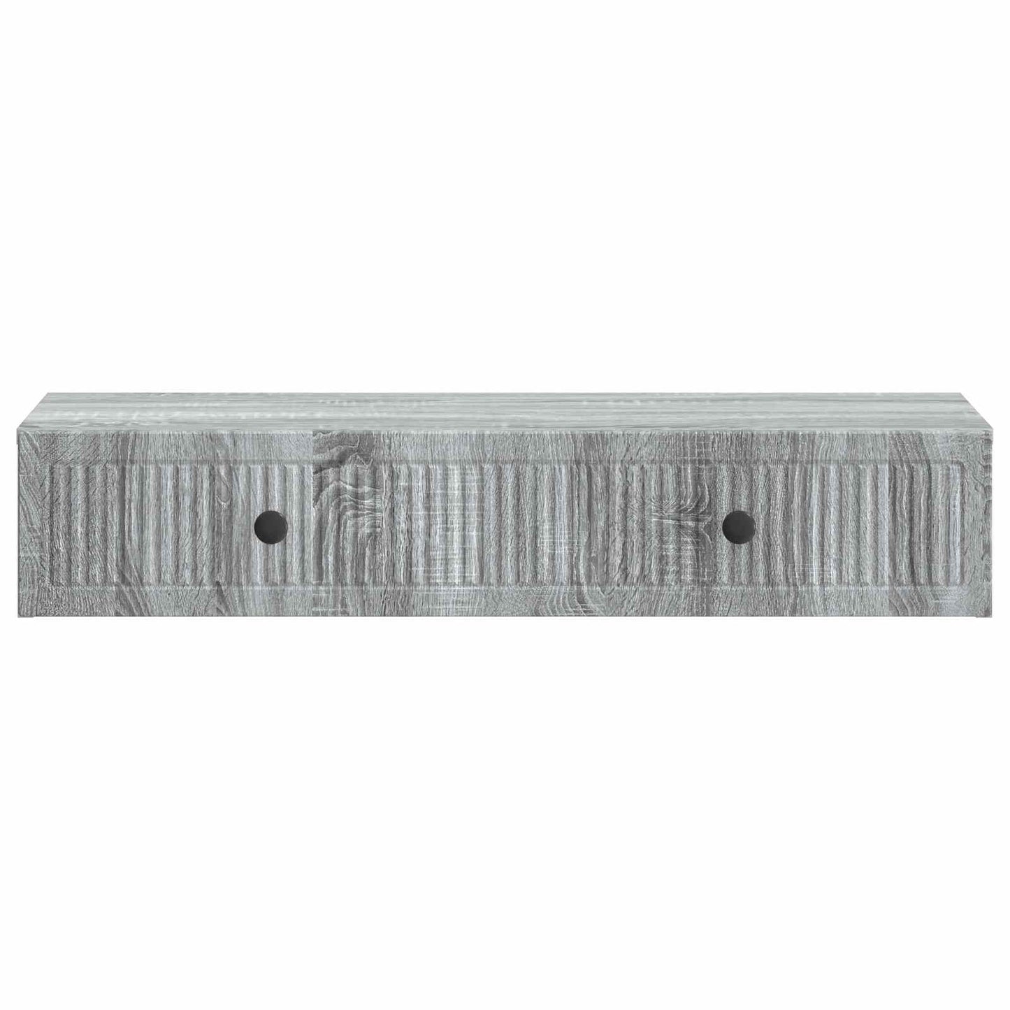Tavolino da Parete Laterale Grigio Sonoma 87,5 x 34,5 x 17 cm