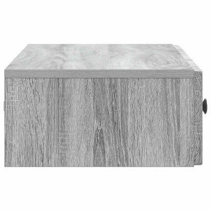 Tavolino da Parete Laterale Grigio Sonoma 87,5 x 34,5 x 17 cm | homemem39