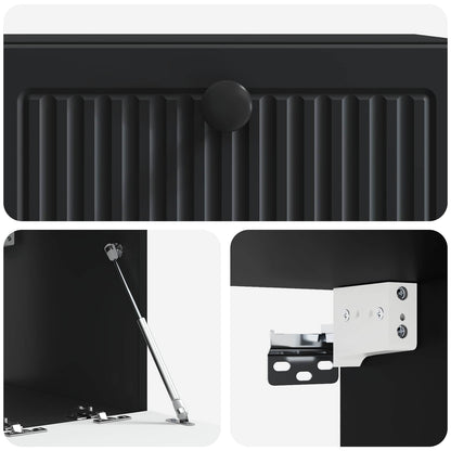 Mobile Porta TV da Muro Nero 59,5 x 41 x 30 cm | homemem39