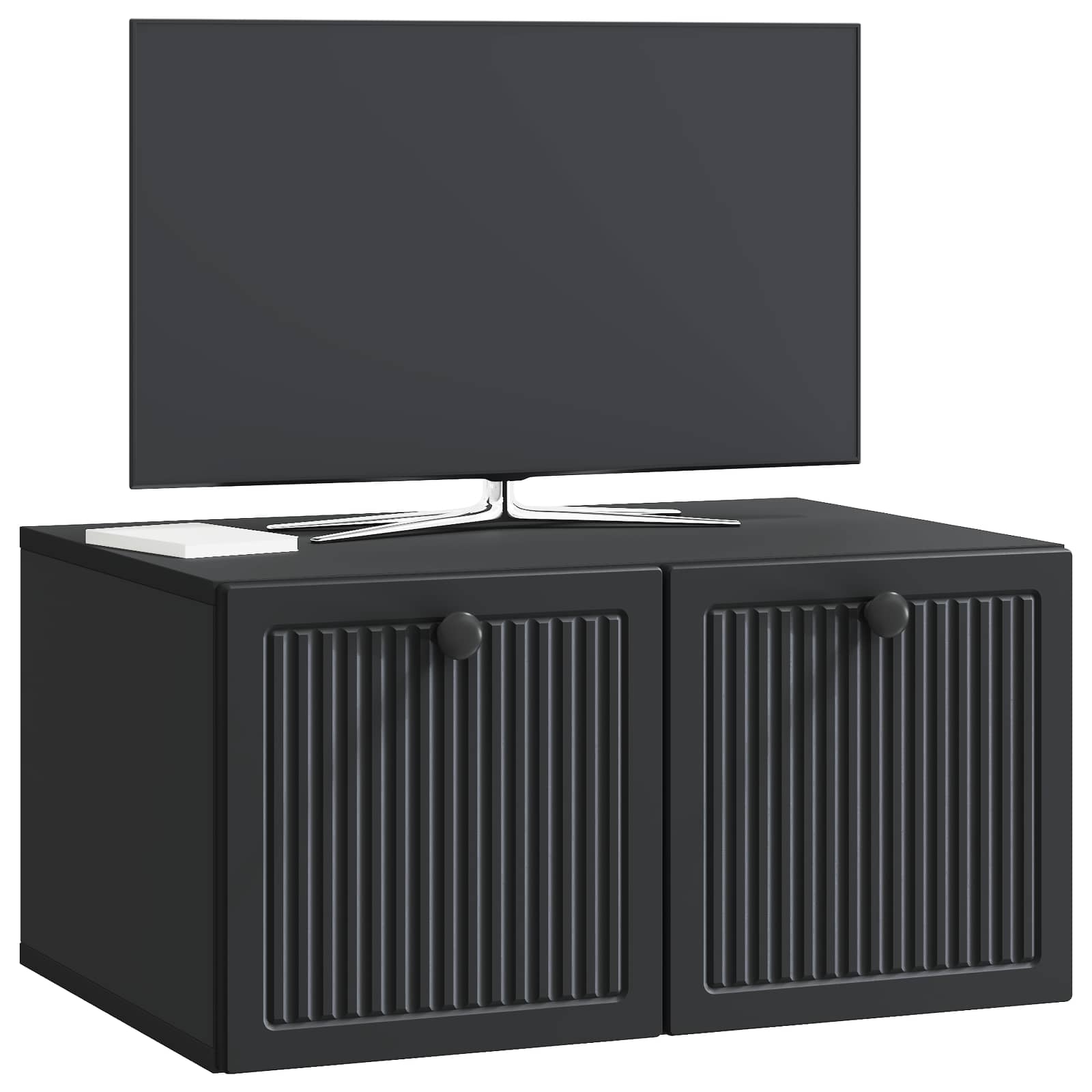 Mobile Porta TV da Muro Nero 59,5 x 41 x 30 cm | homemem39