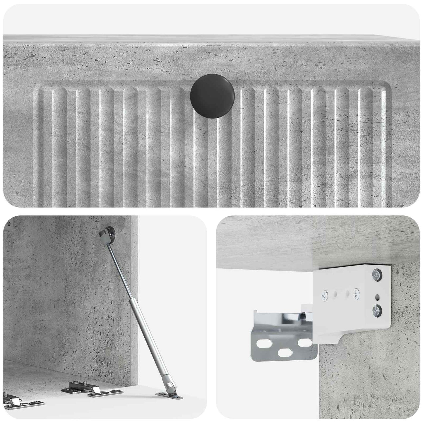 Mobile Porta TV da Muro Grigio Cemento 59,5 x 41 x 30 cm | homemem39