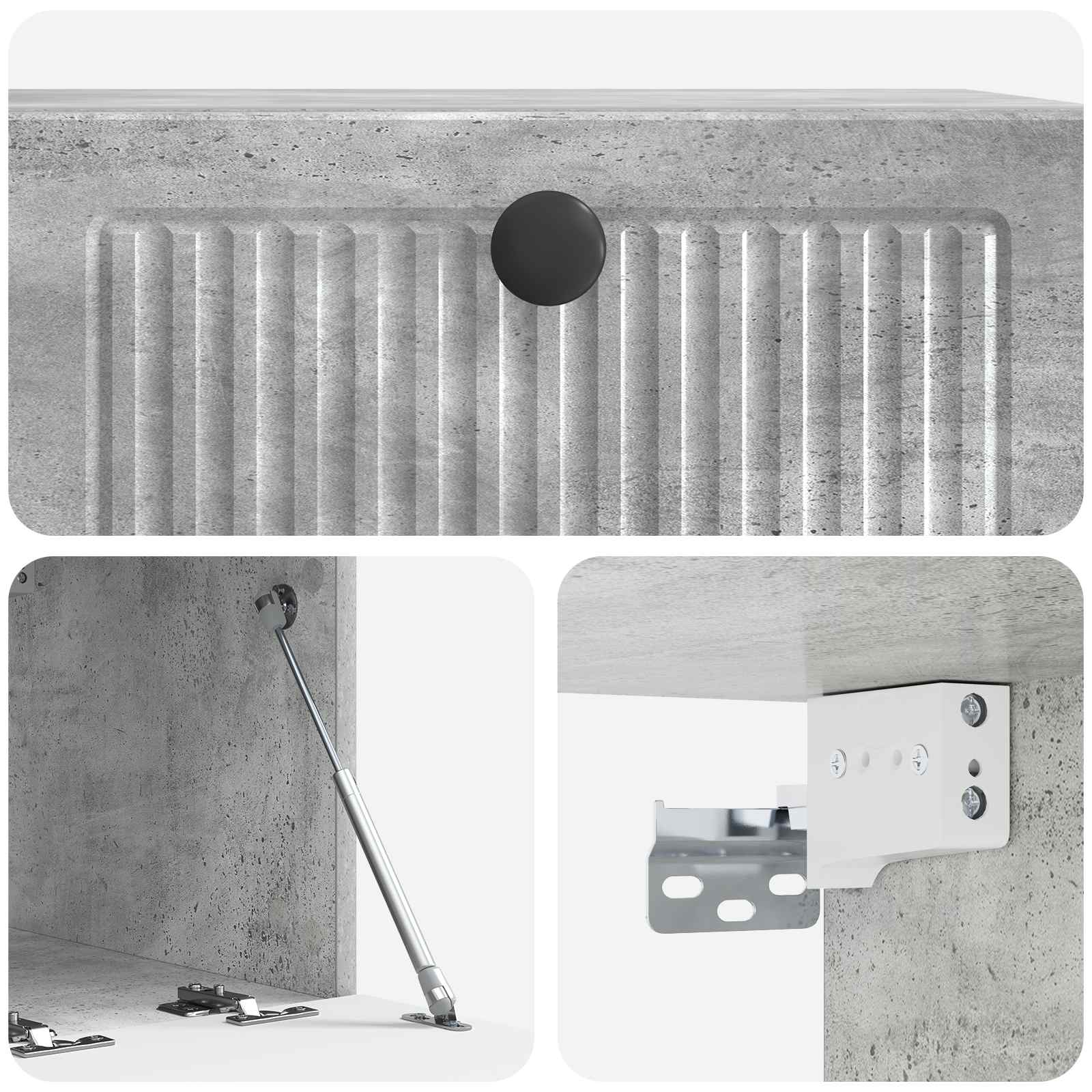 Mobile Porta TV da Muro Grigio Cemento 59,5 x 41 x 30 cm | homemem39