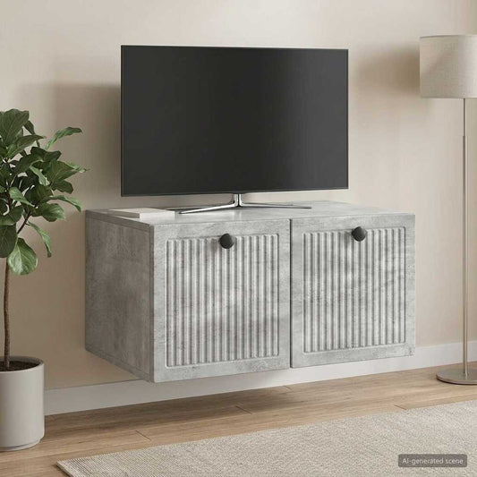 Mobile Porta TV da Muro Grigio Cemento 59,5 x 41 x 30 cm