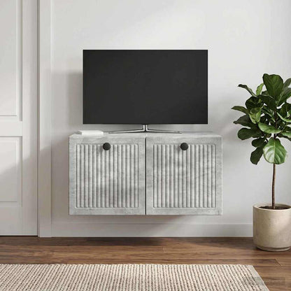 Mobile Porta TV da Muro Grigio Cemento 59,5 x 41 x 30 cm