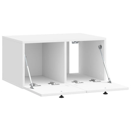 Mobile Porta TV da Muro Bianco Lucido 59,5 x 41 x 30 cm