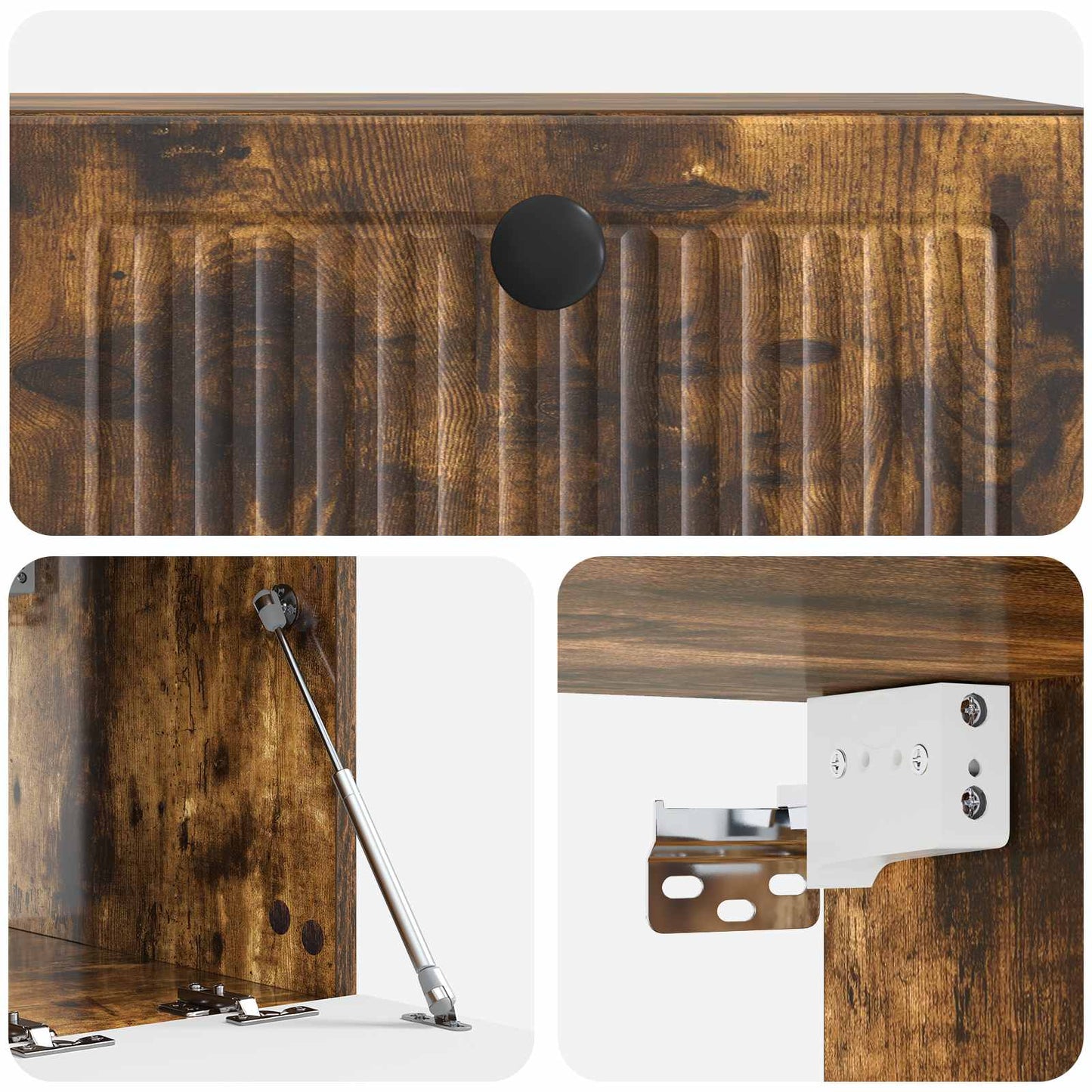 Mobile Porta TV da Muro Rovere Fumo 59,5 x 41 x 30 cm | homemem39