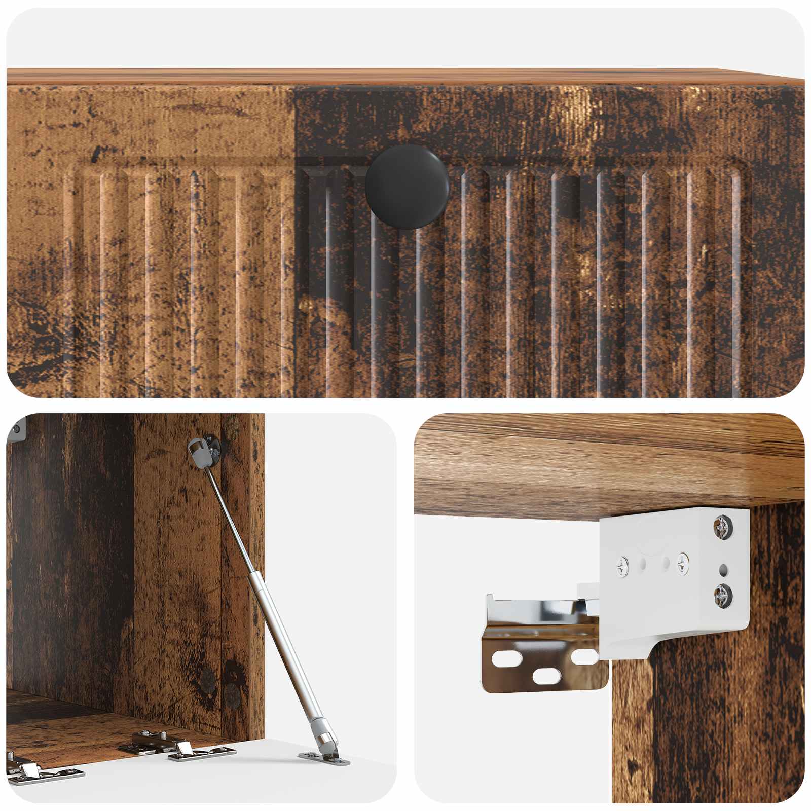 Mobile Porta TV da Muro Legno antico 59,5 x 41 x 30 cm | homemem39