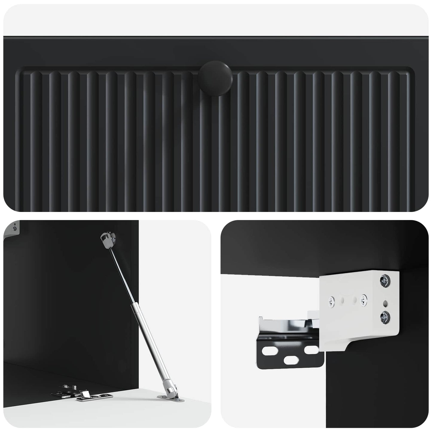Mobile Porta TV da Muro Nero 78,5 x 41 x 30 cm | homemem39
