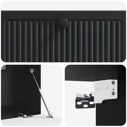 Mobile Porta TV da Muro Nero 78,5 x 41 x 30 cm | homemem39