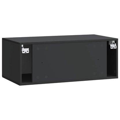 Mobile Porta TV da Muro Nero 78,5 x 41 x 30 cm