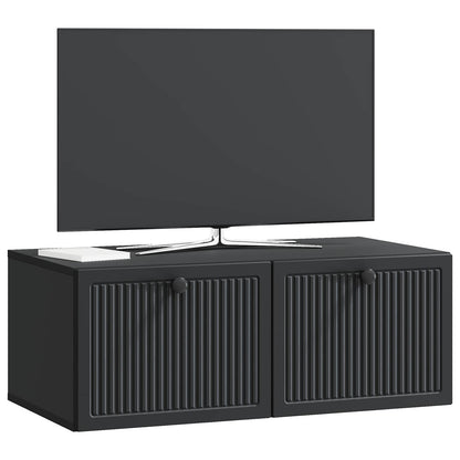 Mobile Porta TV da Muro Nero 78,5 x 41 x 30 cm | homemem39